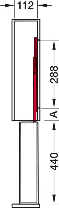 Tepsilik Arena Style, No.15, Tezgah Altı Kiler Sistemleri | 150 mm Dolap Genişlikleri İçin Antrasit