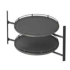 4/4 Borusuz Ahşap Tablalı Döner Sepet Takımı  750x600 mm