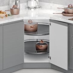 4/4 Borusuz Ahşap Tablalı Döner Sepet Takımı  750x600 mm