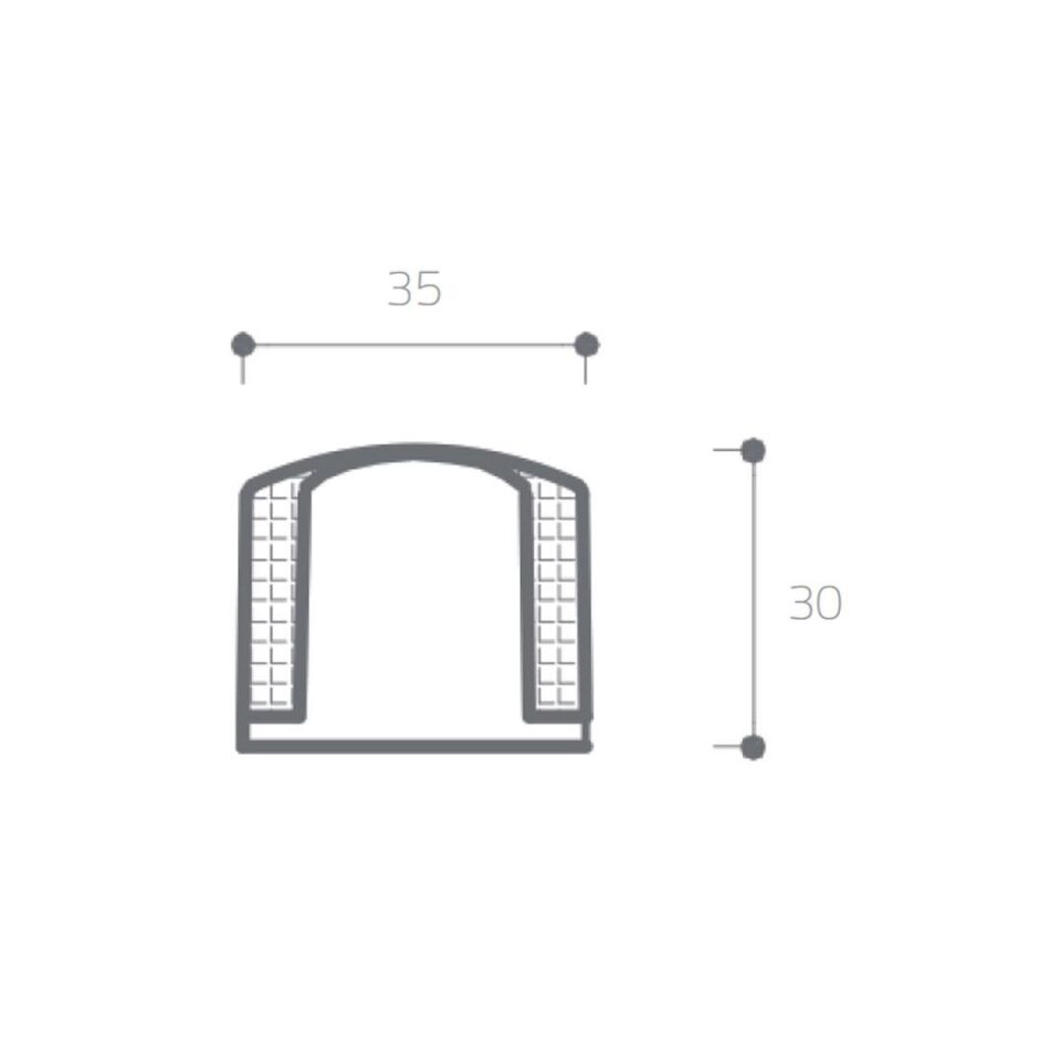 System 1005 Kapı Stoperi Yapışkanlı/Vidalı 35 mm