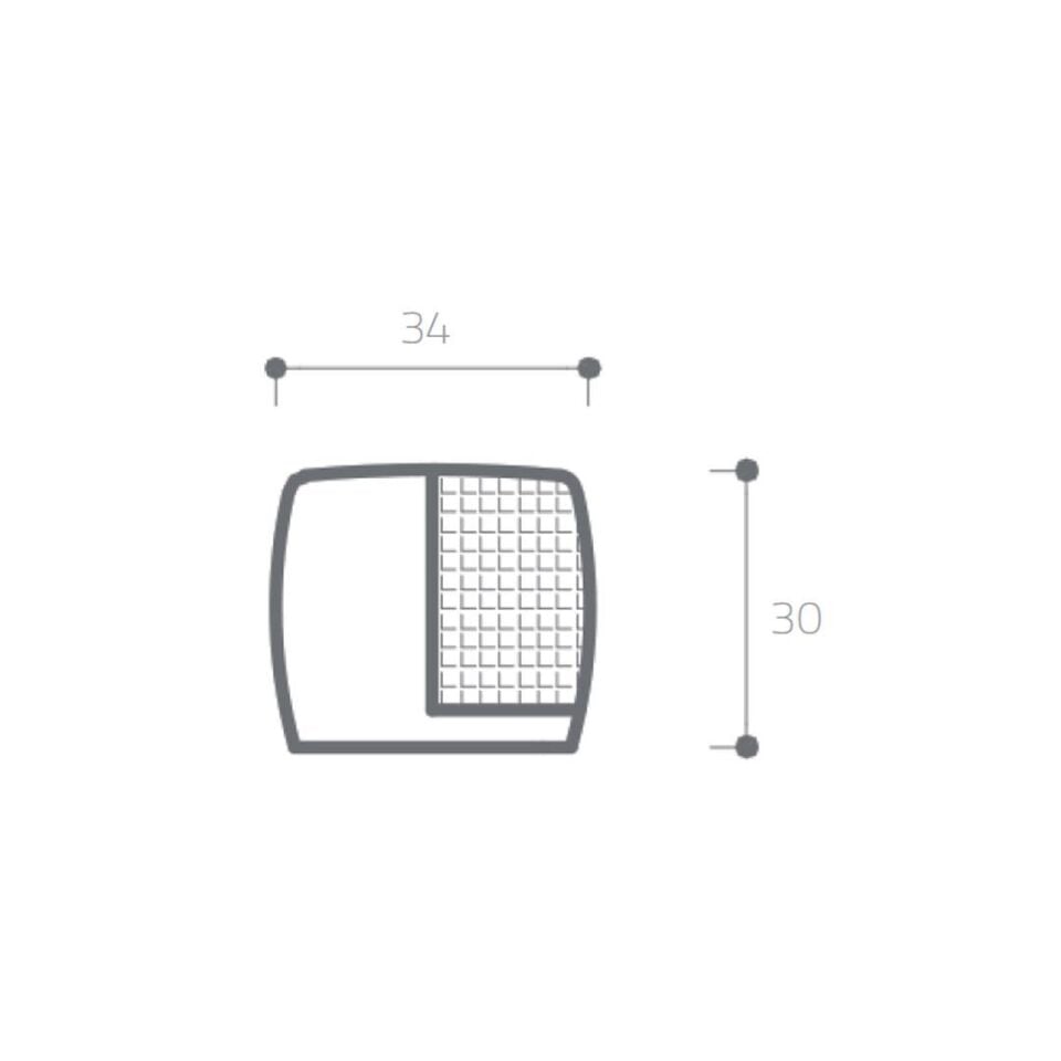 System 1015 Kapı Stoperi Yapışkanlı/Vidalı 34 mm