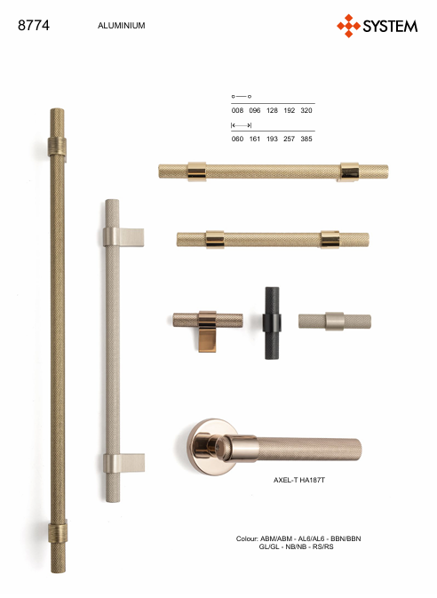 SYSTEM 8774 Gold Renk Klasik Kulp 96 mm (SY8774 0096 GL-GL)