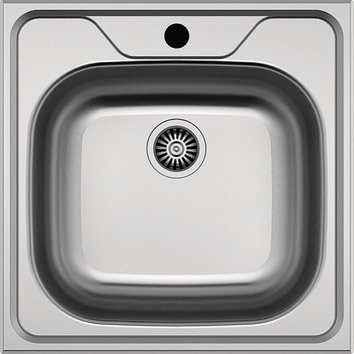 HÄFELE CAPUA 01, Paslanmaz Çelik 1 Gözlü, Damlalıksız, Eviye, 480x480mm, Satin