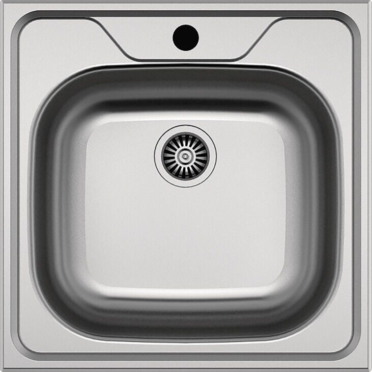 HÄFELE CAPUA 01, Paslanmaz Çelik 1 Gözlü, Damlalıksız, Eviye, 480x480mm, Dekorlu