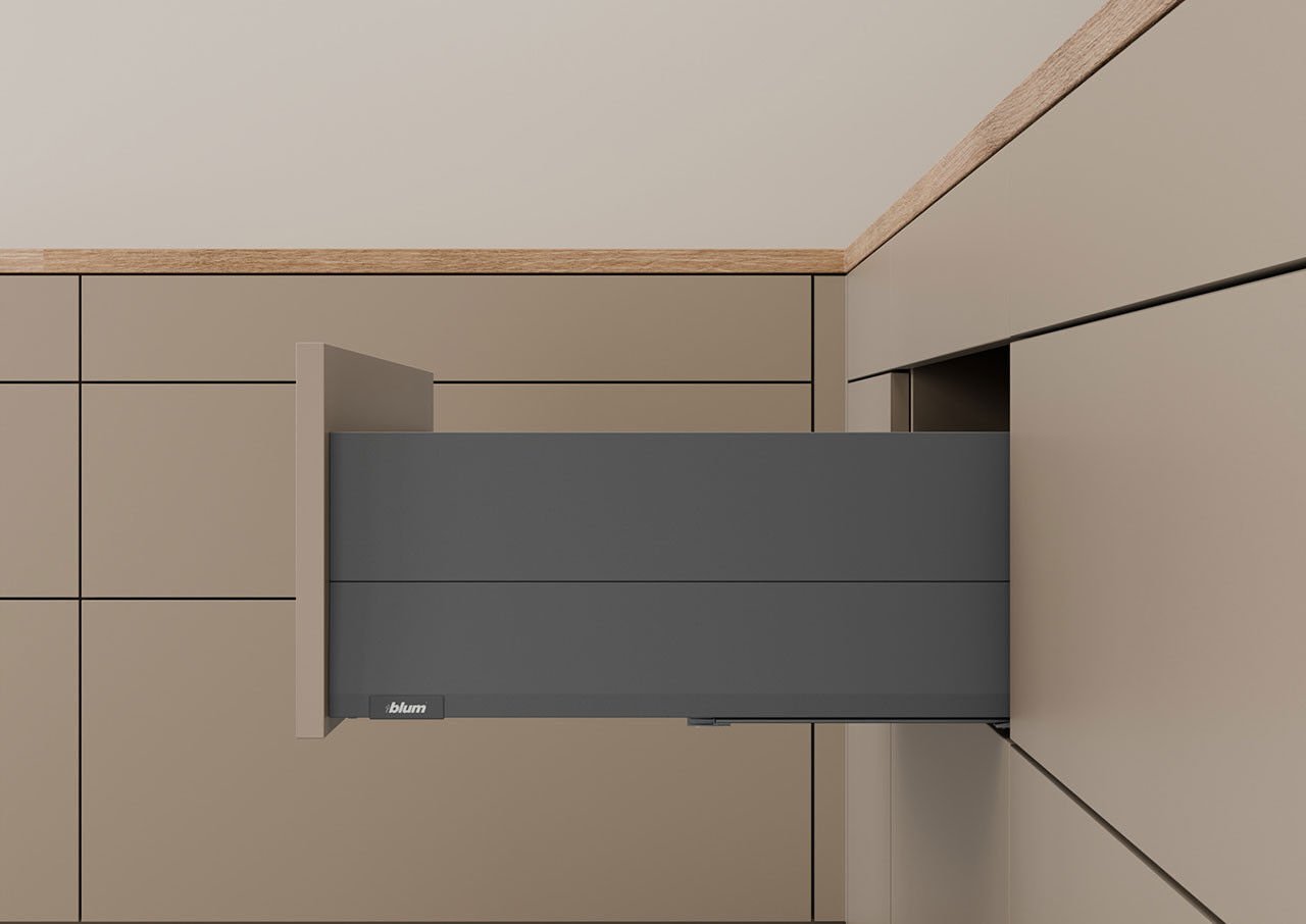 Blum Merivobox E Boxcap 40 Kg Blumotion Orion Gri