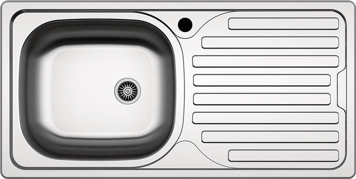 HÄFELE CAPUA 03, Paslanmaz Çelik 1 Gözlü, Sağ Damlalıklı Eviye,  860x435 mm, Satin