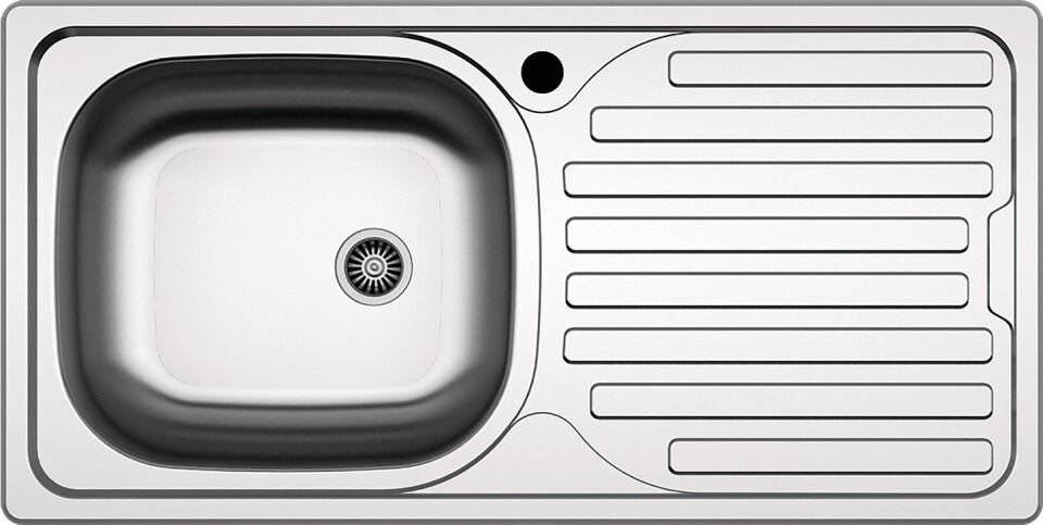 HÄFELE CAPUA 03, Paslanmaz Çelik 1 Gözlü, Sağ Damlalıklı Eviye,  860x435 mm, Satin