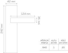 TWİN-KK362 Aynalı Kapı Kolu