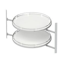 4/4 Borusuz Kaymaz Yüzeyli Ahşap Tablalı Döner Sepet Takımı