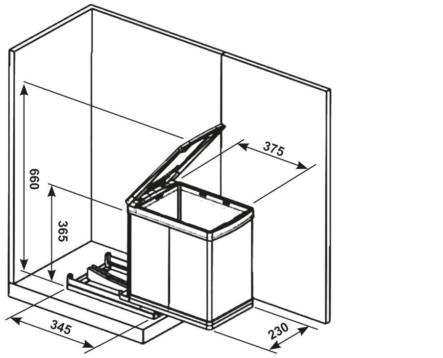 HÄFELE BRAVO 16 Litre Çöp Kutusu Paslanmaz Çelik