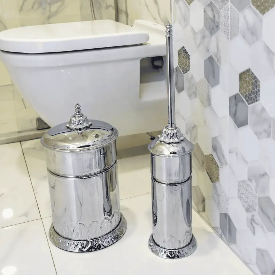 Vista D’oro Flower Banyo Çöp Kovası Krom