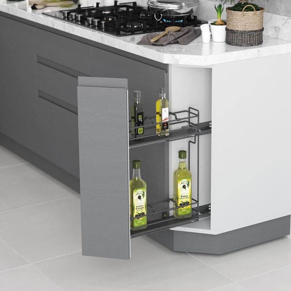 45 Derece Gizli Raylı Şişelik (Tek Açılım) Tel 106 Sol