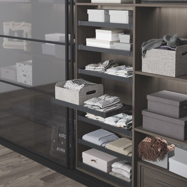 Teleskopik Raylı Ahşap Raf 600 mm