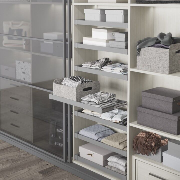 Teleskopik Raylı Ahşap Raf 600 mm