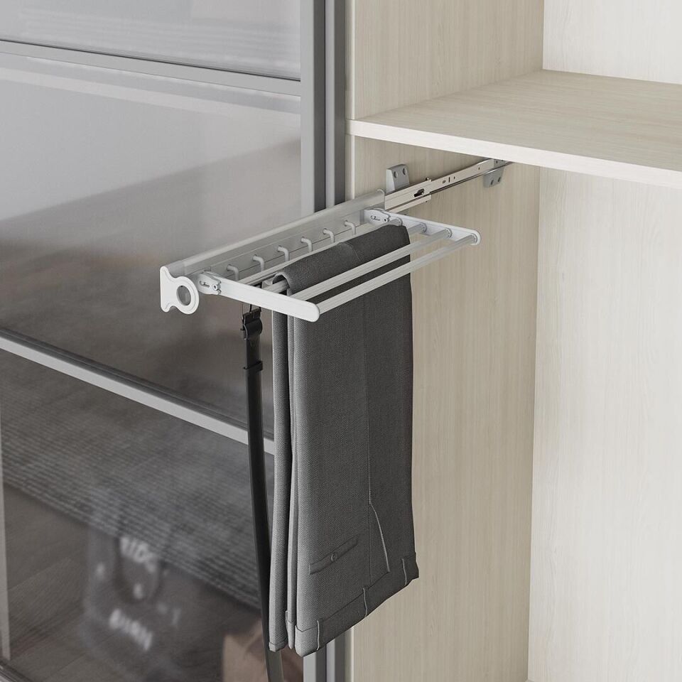 Raylı Alüminyum Pantolonluk Askılı Kemerlik Sağ