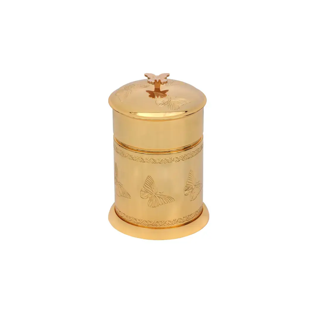 Vista D’oro Butterfly Çöp Kovası 24 Ayar Altın