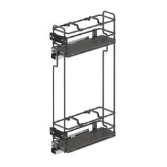 Çift Açılım Gizli Raylı Ahşap Tabanlı Mini Şişelik 150 mm Sağ