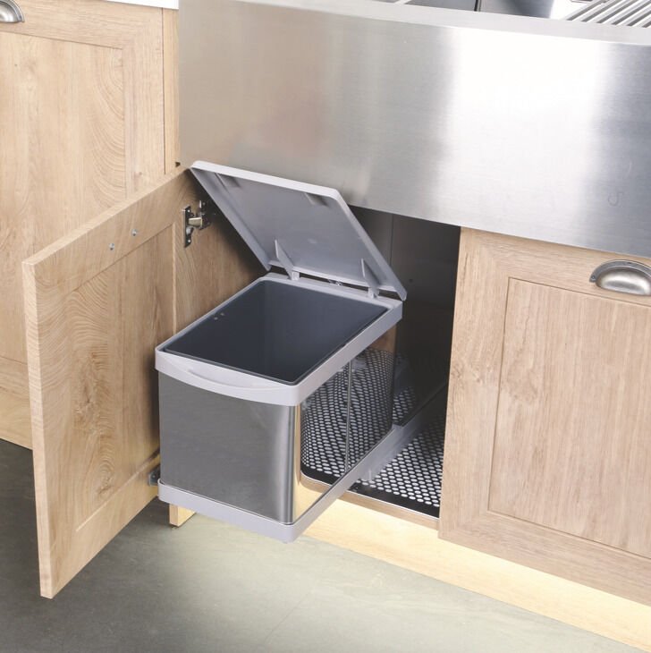 HÄFELE KRAFT 12 Lt Menteşeli Kapağa Bağlı Çöp Kutusu | Minimum 350 mm Kapak Genişliği