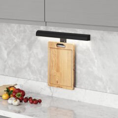 Unique Ahşap Kesme Tablası ve Askısı Antrasit