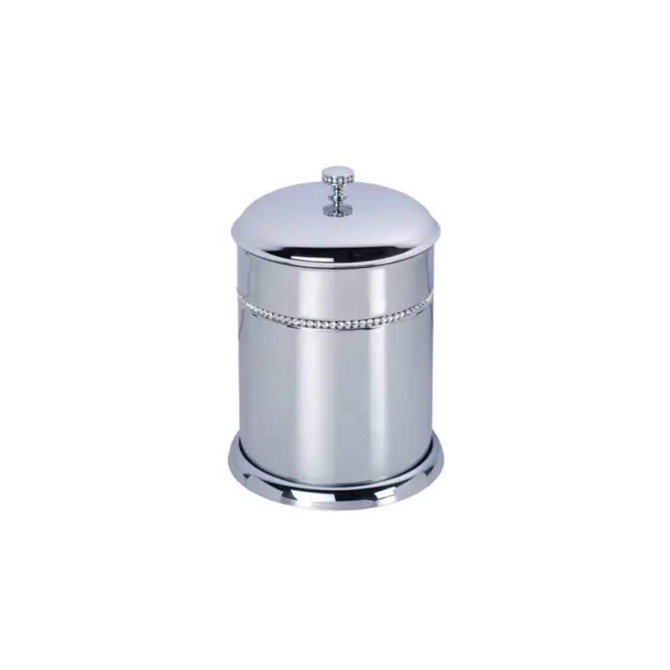 Vista D’oro Mimoza Şeffaf Kristalli Banyo Çöp Kovası Krom