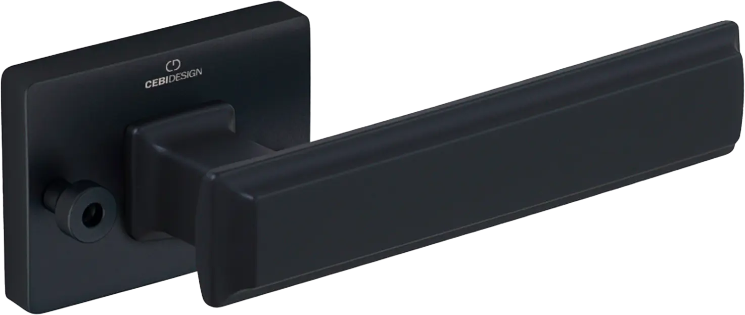Çebi A5104 Rome Seri Pimli Kapı Kolu PC24 (Mat Siyah)