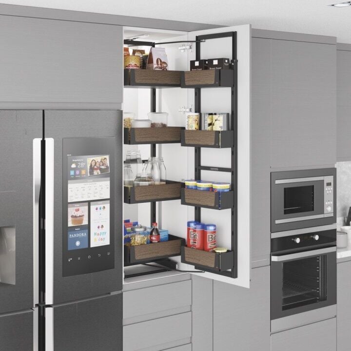 Unique Wood İkiz Kiler 1400 - 1550 mm | 450 mm Kapak Uyumlu Antrasit