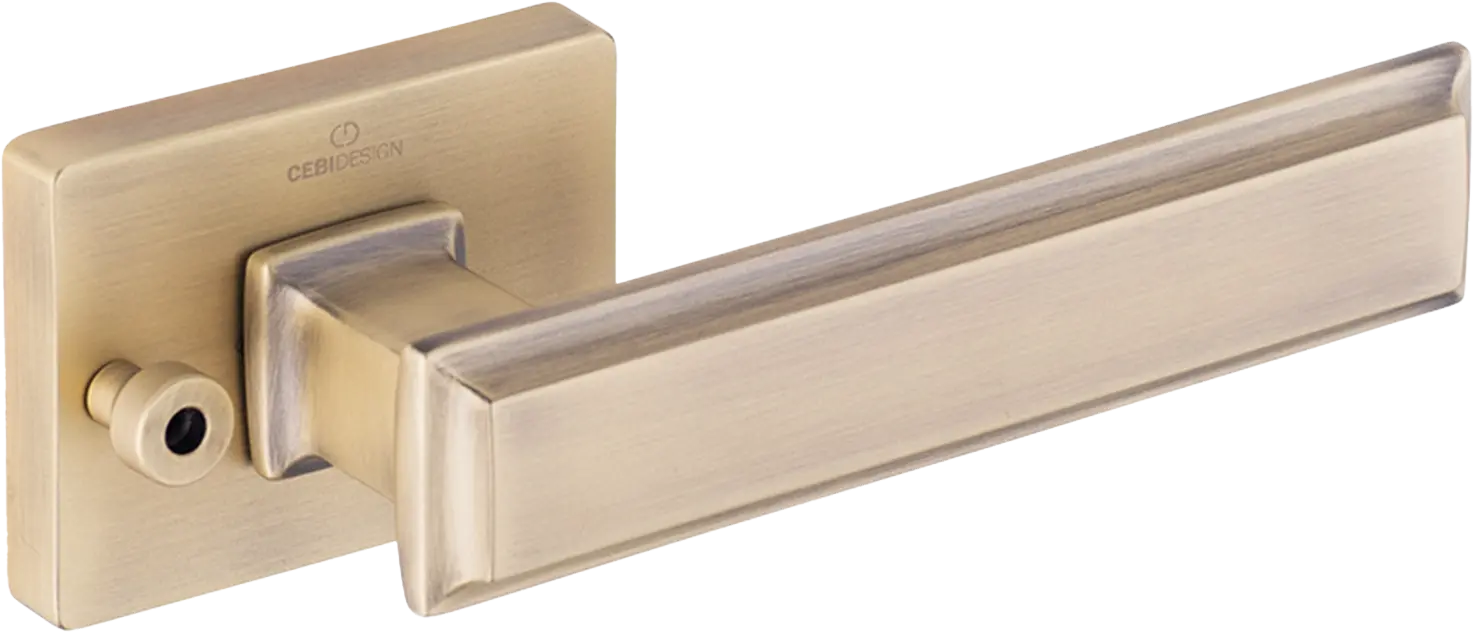 Çebi A5104 Rome Seri Pimli Kapı Kolu MP30 (Fırçalanmış Antik Pirinç)