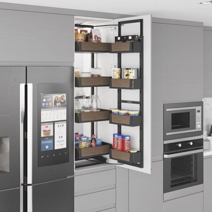 Unique Wood İkiz Kiler 1550 - 1700 mm | 600 mm Kapak Uyumlu Antrasit