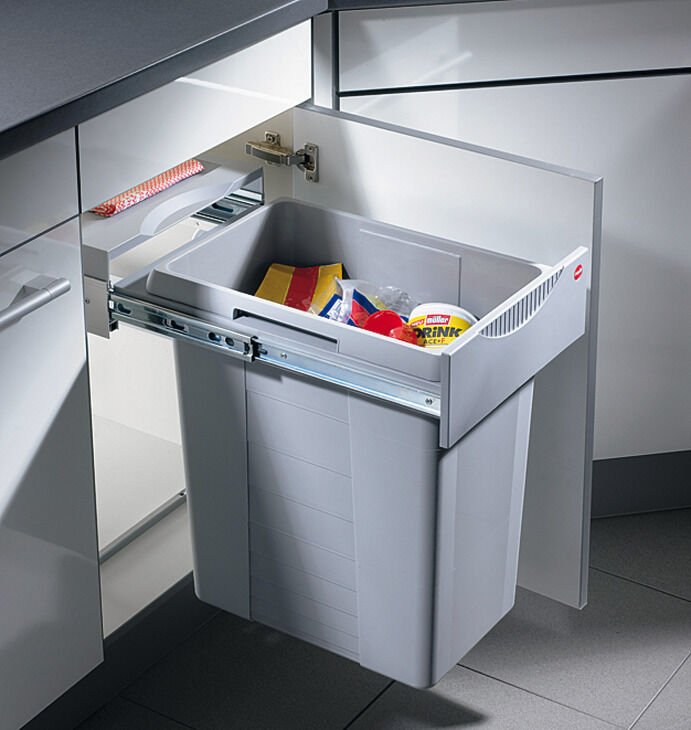 Häfele Hailo Easy Cargo 42 Litre Açık Gri Çöp Kutusu