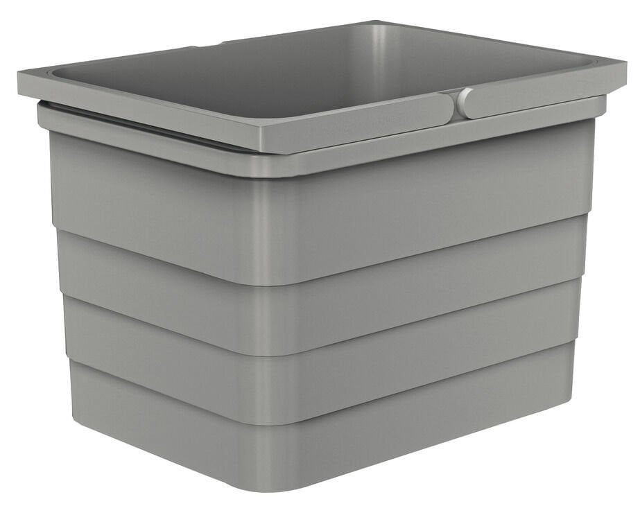 Yedek Çöp Kutusu 12 Lt Kapasite (220 x 305 x 230 mm) Alüminyum Grisi