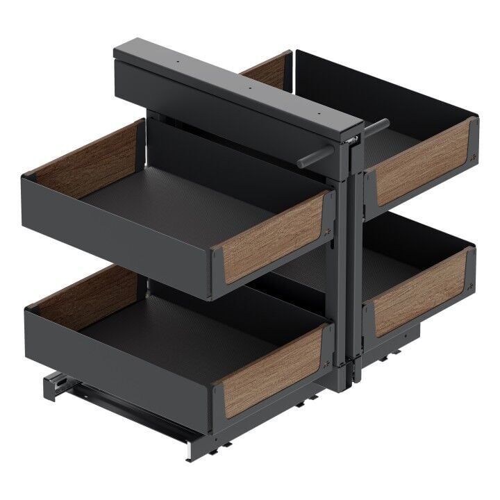 Bağımsız Körköşe Mekanizması Tel 450 mm Antrasit - Unique Wood 
