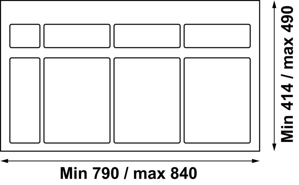 HÄFELE PREMIERE Çekmece İçi Çöp Kutusu 3x13 Lt | 900 mm Kapak Genişliği Beyaz