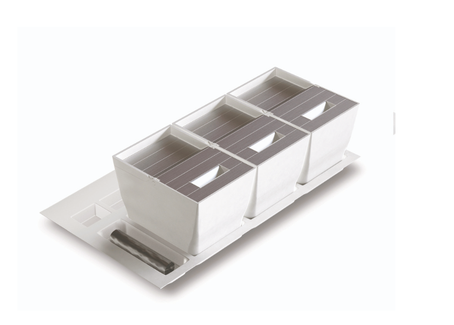 HÄFELE PREMIERE Çekmece İçi Çöp Kutusu 3x13 Lt | 900 mm Kapak Genişliği Beyaz