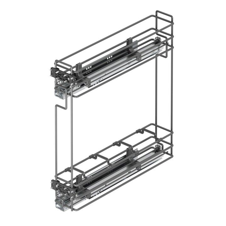 Gizli Raylı Şişelik (Çift Açılım) Tel 150 mm Sağ Antrasit