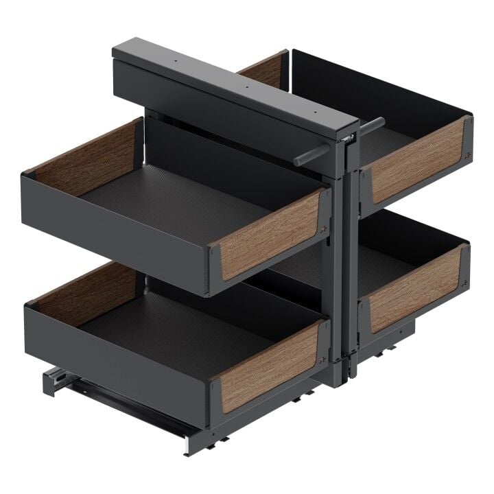 Bağımsız Körköşe Mekanizması Tel Antrasit - Unique Wood 