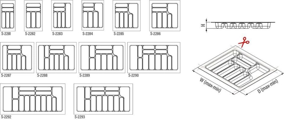 Plastik Kaşıklık 350 mm Gri