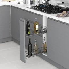 Gizli Raylı Şişelik (Tek Açılım) Tel 150 mm Sağ