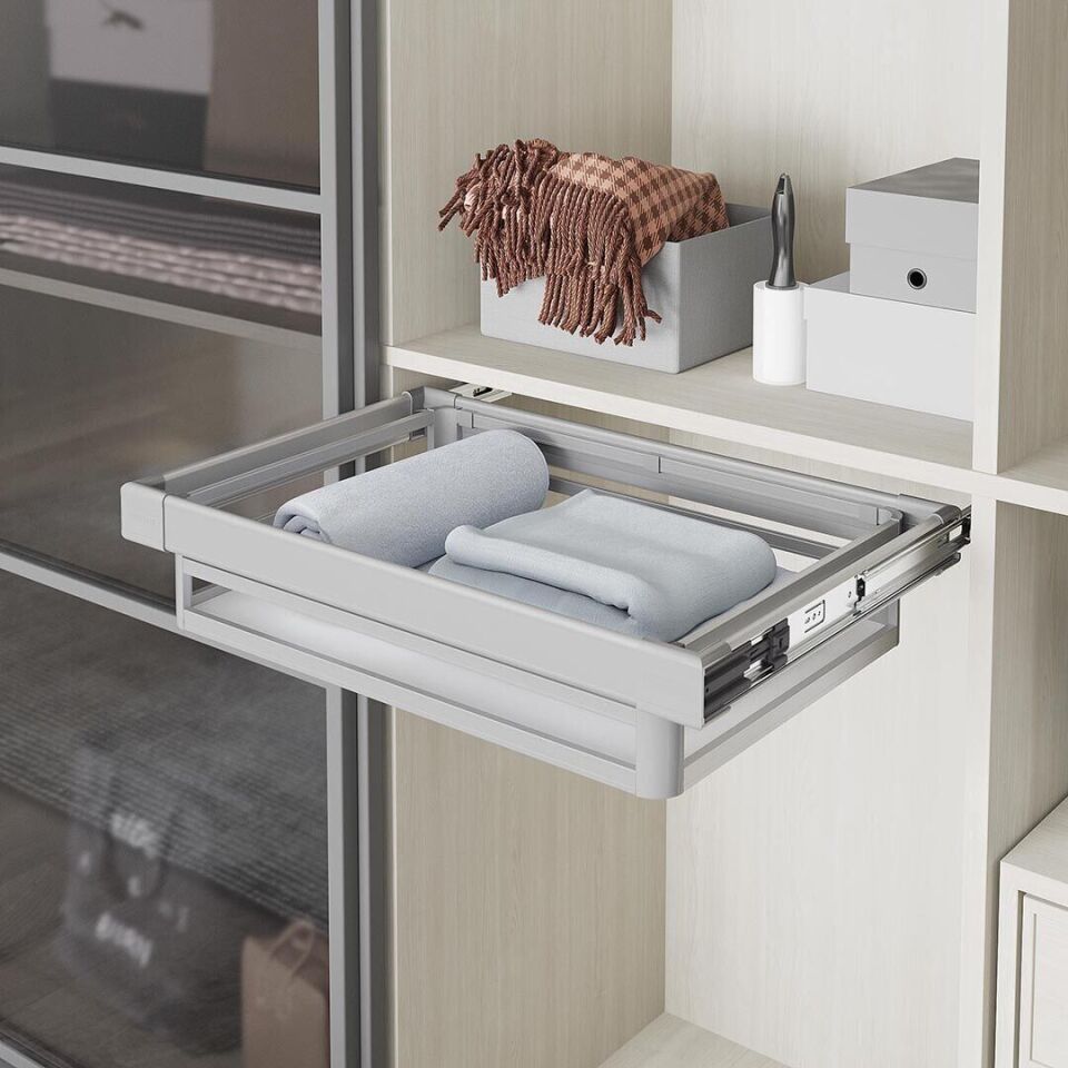 Teleskopik Raylı Alüminyum Çekmece 500 mm