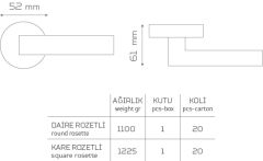 Z2018 Rozetli Kapı Kolu
