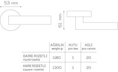 Z2019 Rozetli Kapı Kolu