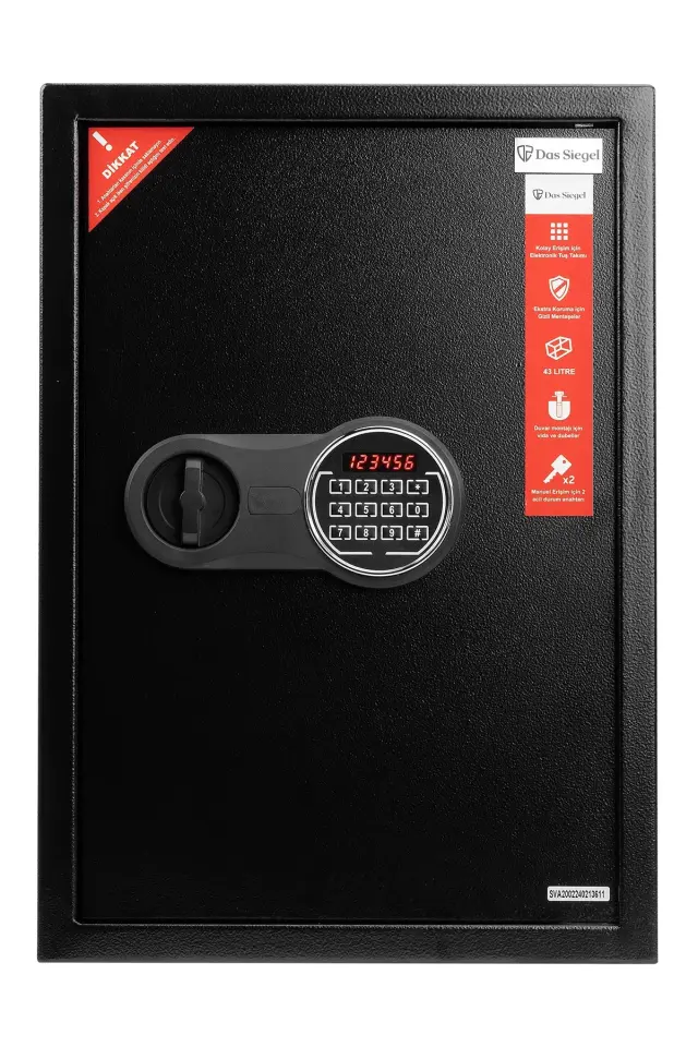 Das Siegel 50DSE Elektronik Şifreli ve Anahtarlı Çelik Kasa