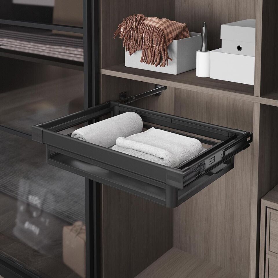 Teleskopik Raylı Alüminyum Çekmece 700 mm