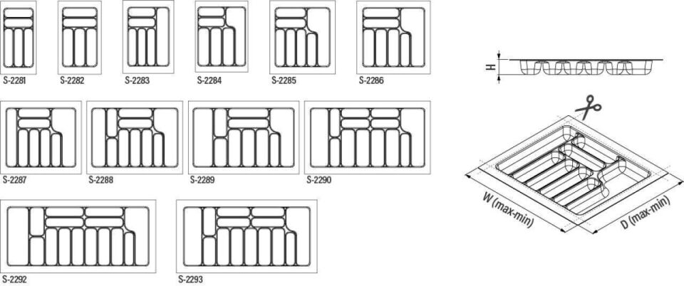Plastik Kaşıklık 700 mm Beyaz
