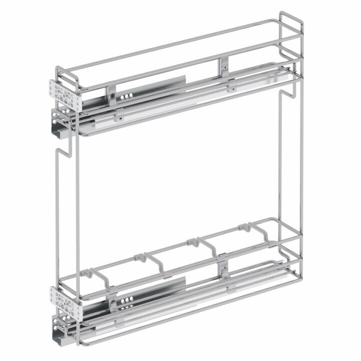 Gizli Raylı Şişelik (Tek Açılım) Tel 150 mm Sağ Crom
