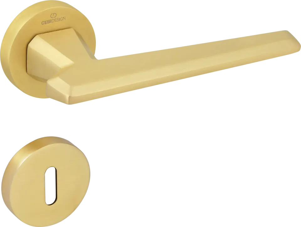 Çebi A5223 Sina Kapı Kolu PC35 (Mat Pirinç) - Rozetsiz