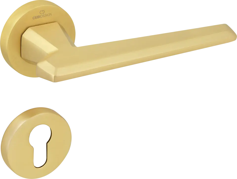 Çebi A5223 Sina Kapı Kolu PC35 (Mat Pirinç) - Rozetsiz