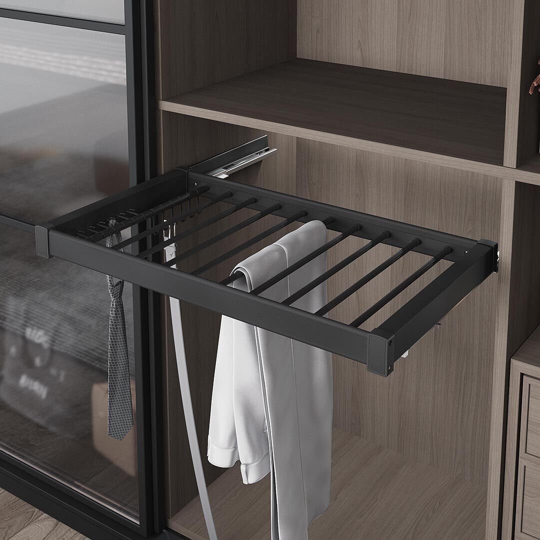 Gizli Raylı Alüminyum Pantolonluk 600 mm