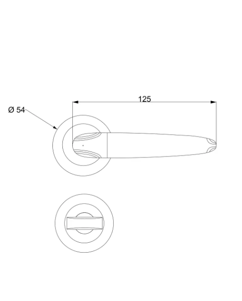 Rustik Rozetli Kapı Kolu Antik Gümüş