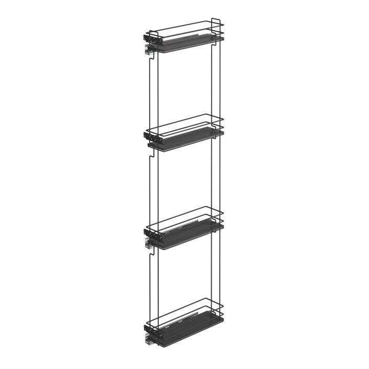 Starax 4 Sepetli Ahşap Tabanlı Şişelik | Çift Açılım | 15 cm Kapak Uyumlu