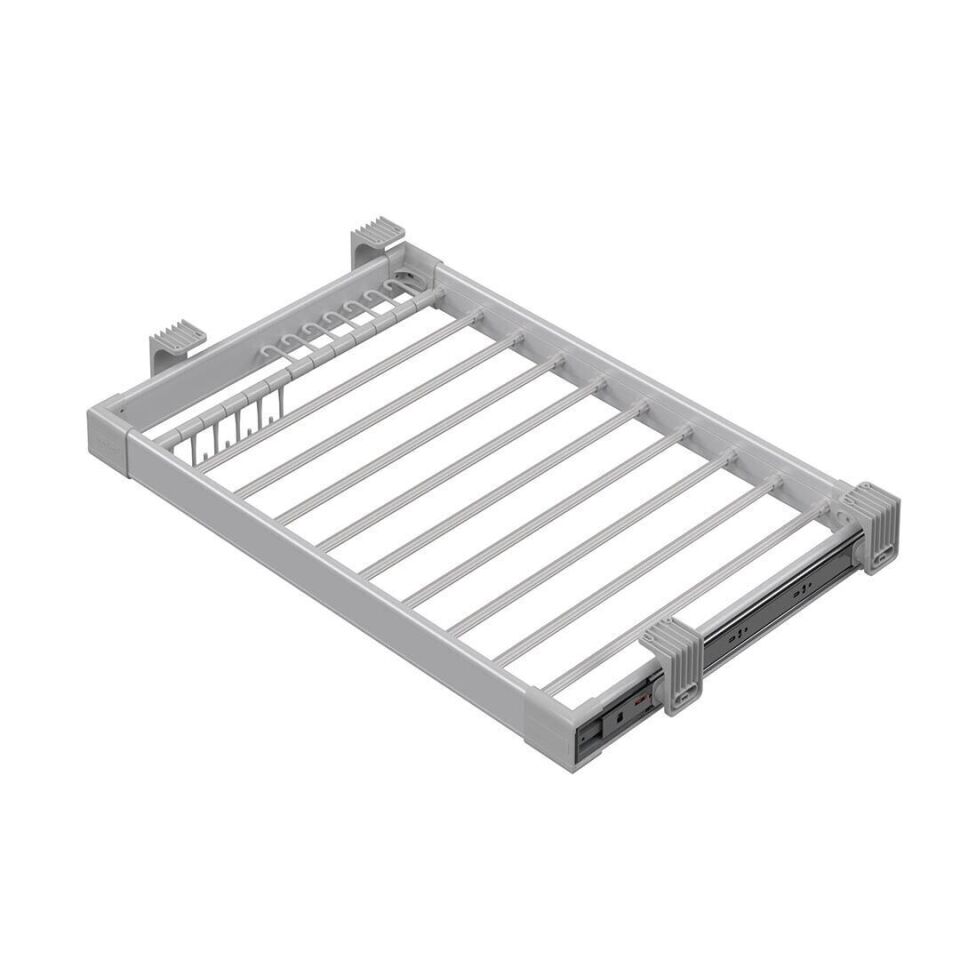 Teleskopik Raylı Alüminyum Pantolonluk - Kemer, Kravat Askılık 900 mm